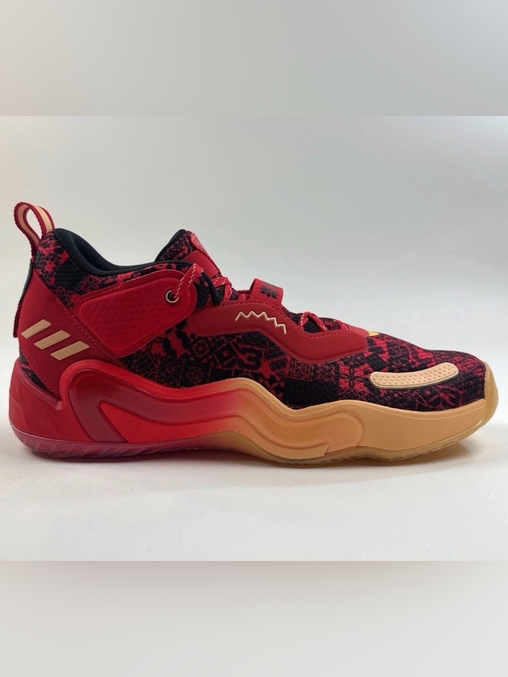 Adidas D.O.N. Issue 3 GCA Lunar New Year Mens Red Yellow Shoes Basketball GY0328